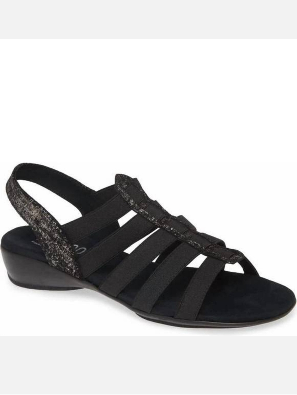 Munro Darian II Black Print Suede T-Strap Sandals Shoes Size 11 $180